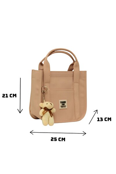 ZİVORA Buzi Fabric Teddy Bear Crossbody Bag with Column Strap