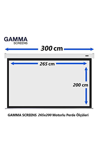 Gamma Screens 265x200 Motorlu Projeksiyon Perdesi