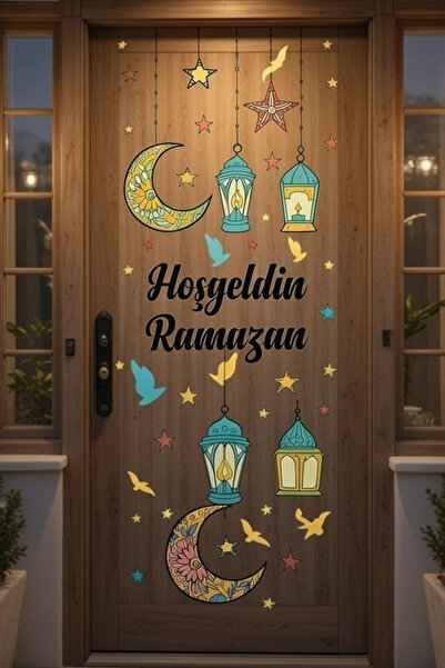 Kt Grup Hoşgeldin Ramazan Sticker Seti Ramazan Kandilleri Hilal Ve Yıldız Fig...