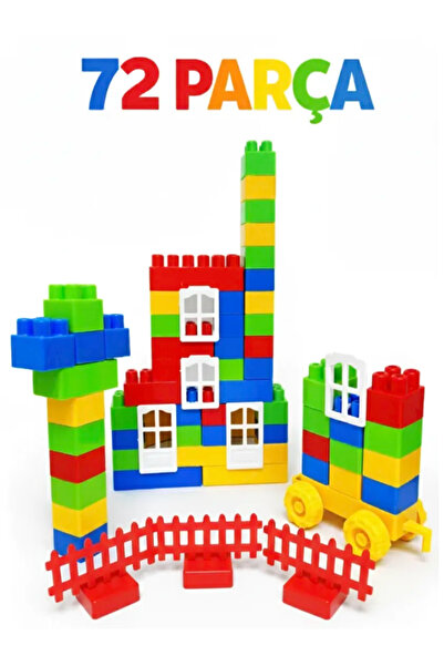 a v d a 72 parça Renkli Eğitici Zeka Yapı Blokları Oyuncak Yapı Oyuncak Blok ...