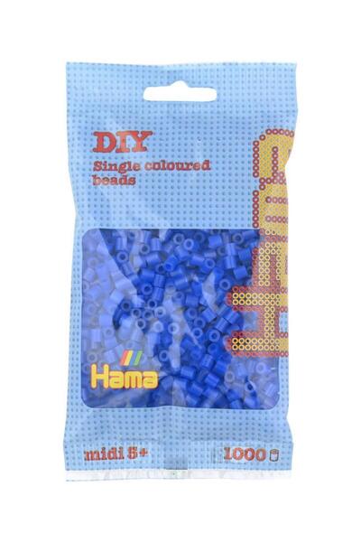 Hama خرز ميدي 1000 قطعة - أزرق نيون