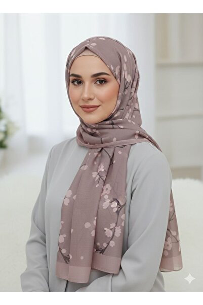 REMOMODA Desenli Çiçek Modeli Şal İtalyan Koton Esnek Soft Şal Yüksek Kalite