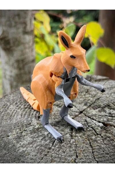 pynarix Kanguru Figür Oyuncak – Sıçrayarak Gelen Cesur Şefkat!🦘📖🌈3D Hareke...