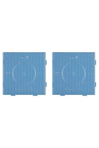Hama Tabla de împletire cu mărgele Midi - 2 bucăți - pătrat mare transparent