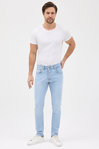 jean black Buz Mavi Erkek Kot Pantolon Skınny Fıt Jean Likralı Dar Tırnaklı