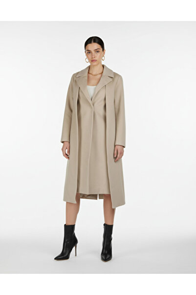 Vero Moda Keller Beige Coat - S, Beige, 80% sheep wool, 20% polyester
