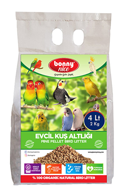 Bonny Nice Kuş Kumu Kanarya Muhabbet Papağan Bülbül Kafes Altlığı 1.8 Kg 3 L
