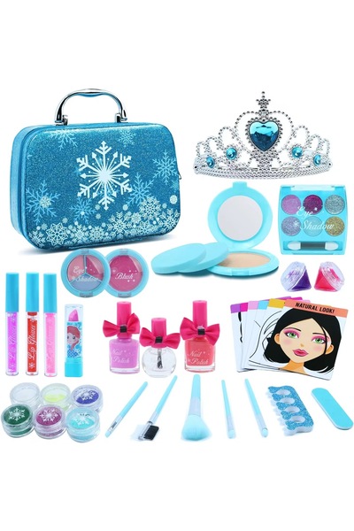 JC مجموعة مكياج الاميرة الصغيرة للبنات، مكياج حقيقي قابلة للغسل مكياج لهدايا ...
