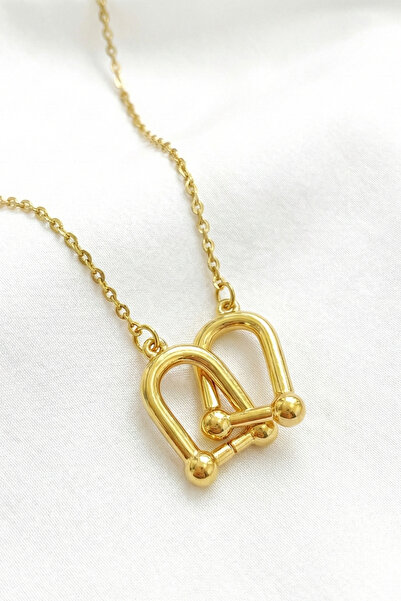 Blackless Steel Gold Color Chain Model Women's Necklace