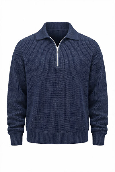 Valiberta Cămașă Gibson oversize cu jumătate de fermoar, cu guler polo, trico...