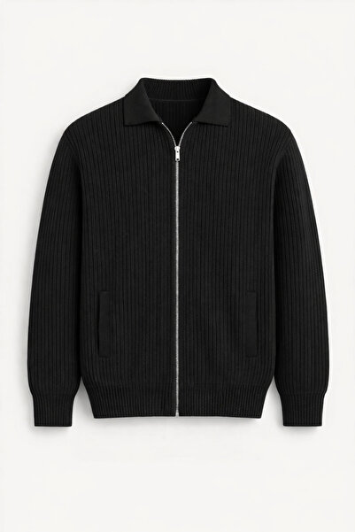 Valiberta Pánský pletený kardigan Coppola Selanik s polo límečkem, kapsami a ...