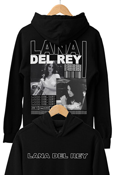 Fuddy Moda سويت شيرت بقلنسوة مطبوع عليه ظهر Lana Del Rey، هودي مطبوع عليه Lan...