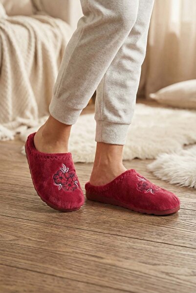 GEZER Women's Winter Floral Patterned Home Garden Gondola Slippers