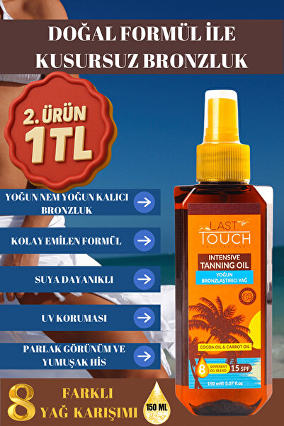 LAST TOUCH Kusursuz Yoğun Bronzlaştırıcı Yağ 150 ml ( 8 Farklı Doğal Yağ )