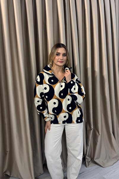 VeniLife Оверсайз-светр з напівзастібкою на блискавці