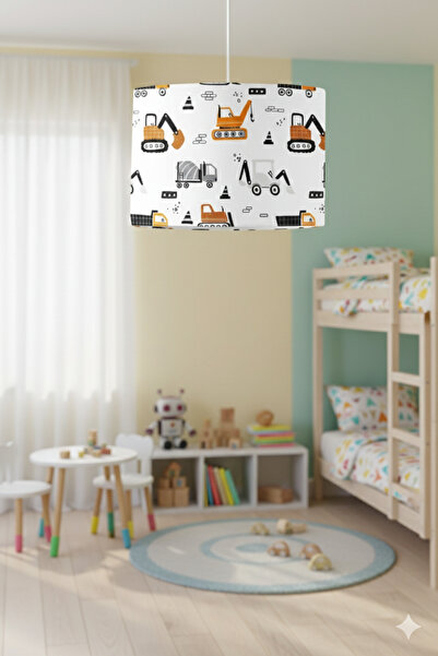 Evmila Iş Makineleri Çocuk Odası Sarkıt Avize Modeli