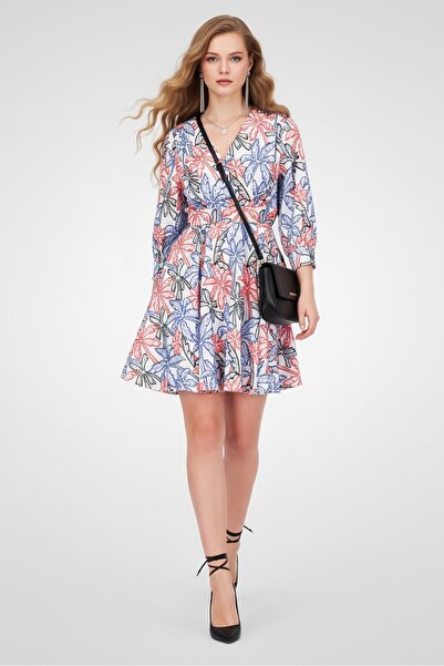MSGM Women Textured Mini Dress, Multicolor