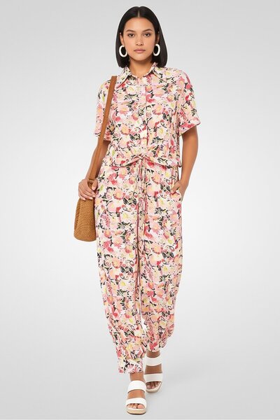 Stella McCartney Women Floral Print Short Sleeve Jumpsuit, Multicolor