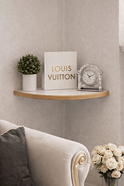 iDekor Single Wall Shelf Set (25 cm) – Stylish Corner Shelf for Hallways and ...