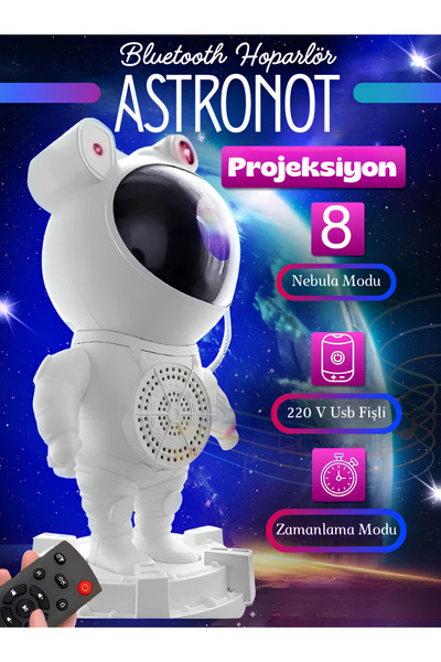 Genel Markalar Gökyüzü Projeksiyon Gece Lambası Çocuk Odası Kumandalı Astrono...