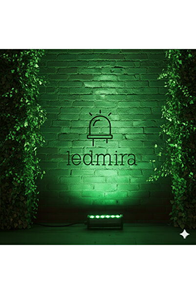 Ledmira 6w - 20cm Yeşil Renk Işık Wallwasher Duvar, Minare, Bina Ve Ağaç Boyama