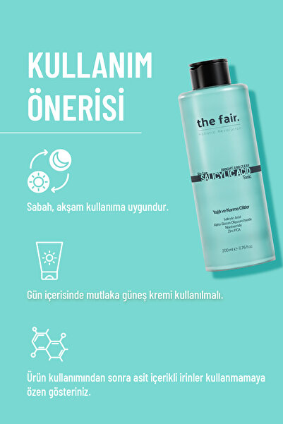 the fair. Leke Önleyici Sebum Dengesi Sağlayıcı Gözenek Bakımı Yapan Salisilik Asit Tonik 200 ml