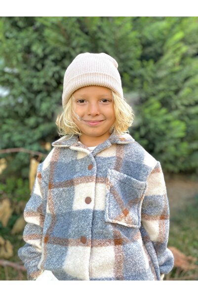 minojoy Sherpa Plaid Pattern Children's Jacket