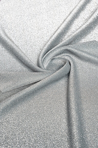 Kumaş Deposu Πλεκτό ύφασμα με μοτίβο μπακλαβά με ασημί πράσινο χρώμα