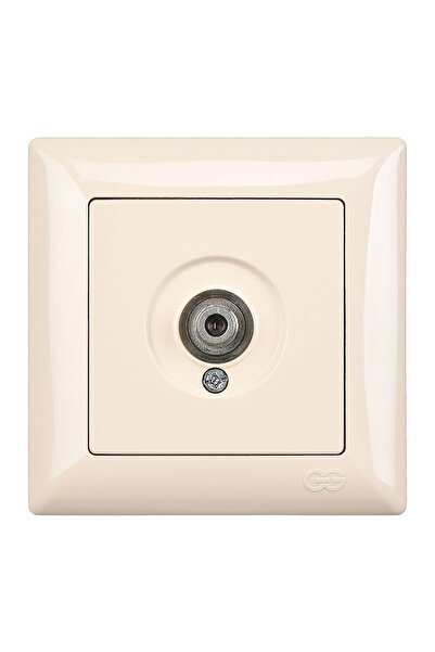 Günsan Visage Cream Single Satellite Socket with F Connector (Pass-Through-Fi...