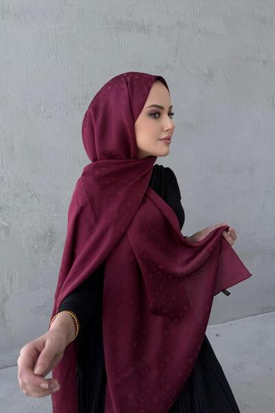 Byedauzunlar شال جاكار حريري منقوش من الكرز لييا