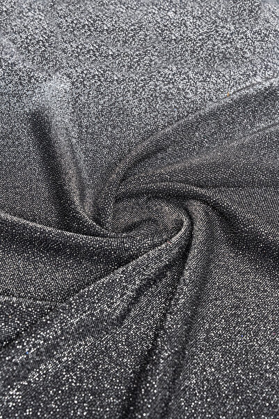 Kumaş Deposu Πλεκτό ύφασμα Brayt Glitter Μαύρο/Ασημί