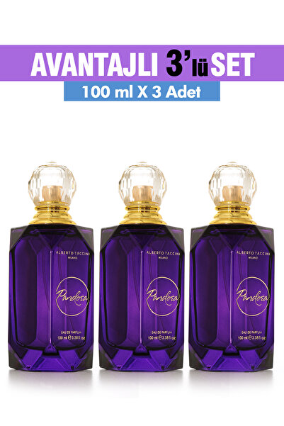 Alberto Taccini 3'Lü Set Alberto Taccini PANDORA Kadın Parfümü -100 ml