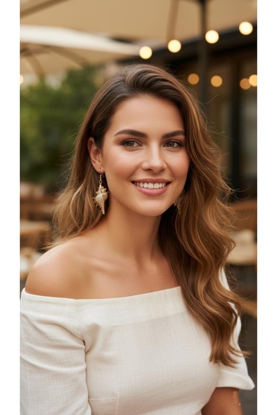 luckybaby Seashell Elegant dangling earrings made of high-quality natural she...