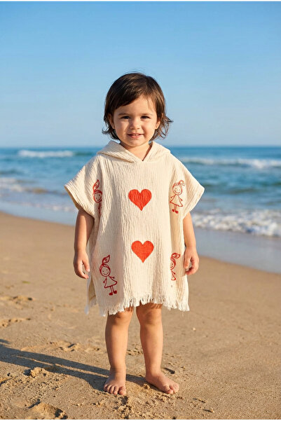 VAROL Παιδικό πόντσο από οργανικό 100% βαμβάκι μουσελίνα - Lovely