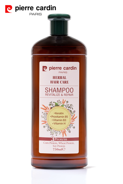 Pierre Cardin شامبو عشبي ذو تأثير إصلاح وتنشيط عشبي 750 مل