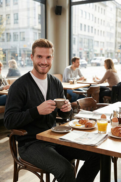 Buratti Cotton Regular Fit Buttoned V-Neck Cardigan Men's Cardigan 456205