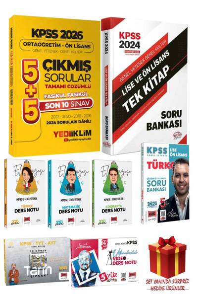 Yediiklim Yayınları 2026 Yediiklim Ortöğretim Ön Lisans Çıkmış Sorular Editör...