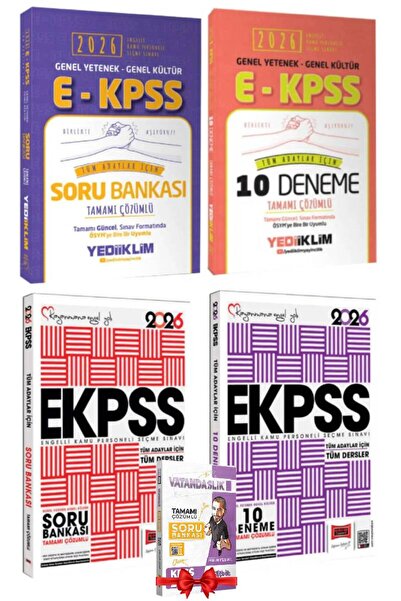 Yargı Yayınları 2026 Yediiklim EKPSS Soru Bankası+EKPSS Deneme Sınavı+EKPSS S...