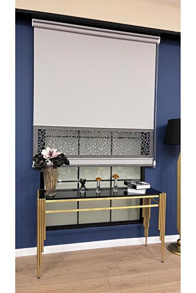 VOLPER MEKANİK Volper Lzr130 Yeni Çift Renk Lazer Kesim Stor Perde Gri Renk (...