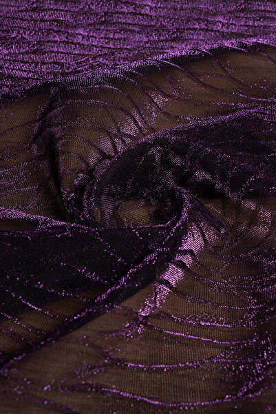 Kumaş Deposu Rochie de seară cu model Moonlight Purple din material subțire ț...