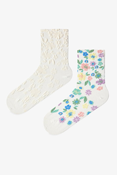 Penti Velvet Flora 2'li Soket Çorap