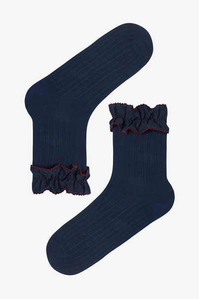 Penti Pamuklu Bilek Kısmı Fırfırlı Soket Çorap