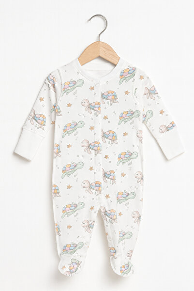 For My Baby Reverse Stitch Jumpsuit with Gloves and Booties Attached