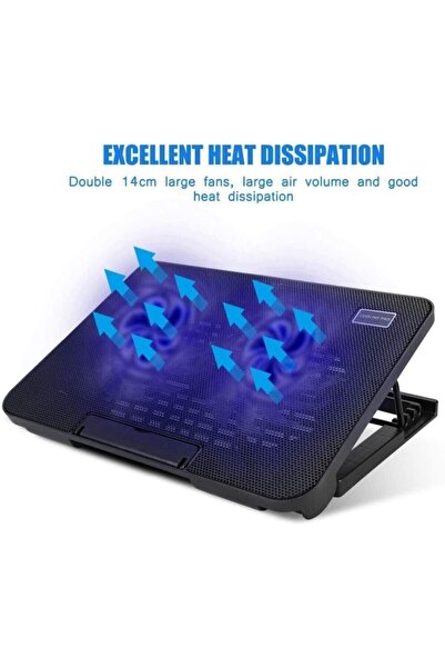 izzytech 2 Fan Dizüstü Soğutucu Soğutma Pedi Taşınabilir Ince Usb Destekli Ha...