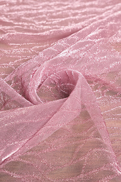 Kumaş Deposu فستان سهرة منقوش بمسحوق ضوء القمر منسوج