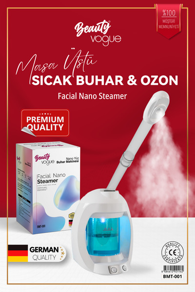 Beauty Vogue Masaüstü Vapozon Yüz Sıcak Buhar Makinesi Ozonlu Cilt Bakımı Pro...