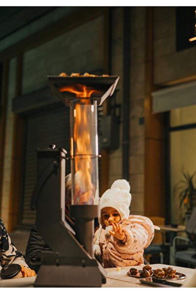 Bayfırıns Mini Taşınabilir Pelet Soba 70 cm | Kamp, Balkon ve Bahçe İçin Üst ...