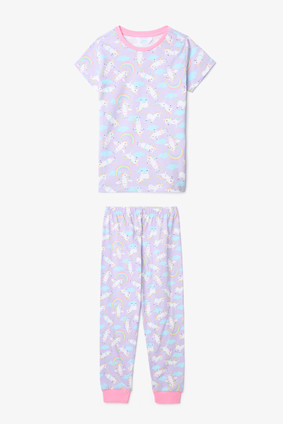 Penti Kız Çocuk Playful Pamuklu Lila Unicorn Pijama Takımı