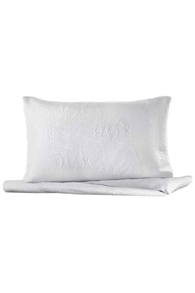 Sarev غطاء وسادة مرتبة جيرسي مزدوج باللون الأبيض