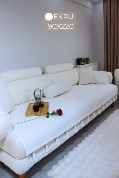 ARVA غطاء أريكة 100% قطن غطاء سرير أريكة مزركش 200 × 95